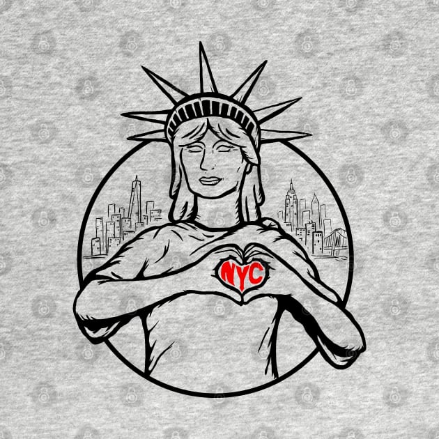 Lady Liberty Heart Hands (NYC Love) by UselessRob